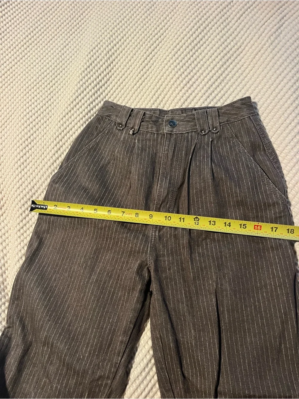 UNIONBAY Vintage Women's Pinstripe Straight-Leg Pants in Dark Gray - Picture 8 of 12